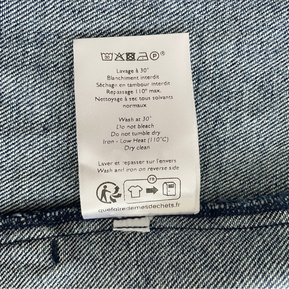 Sezane Leandra Denim Skirt Size 36 US 4 - Picture 9 of 12